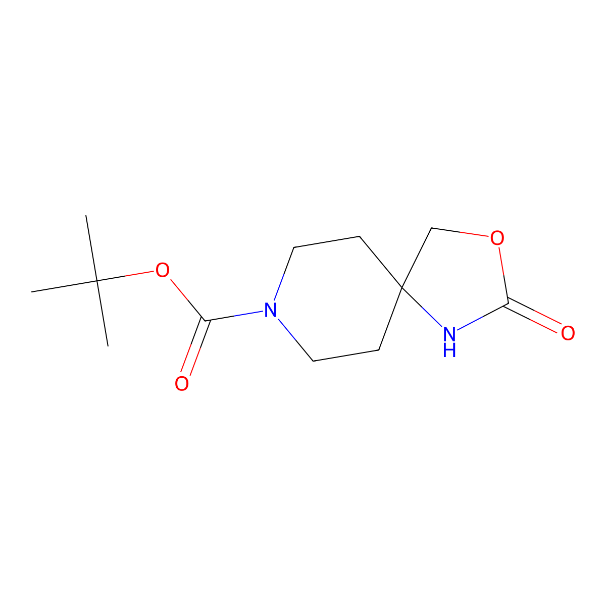 tert-Butyl 2-oxo-3-oxa-1,8-diazaspiro[4.5]decane-8-carboxylate molecular structure, CAS 1785480-91-2