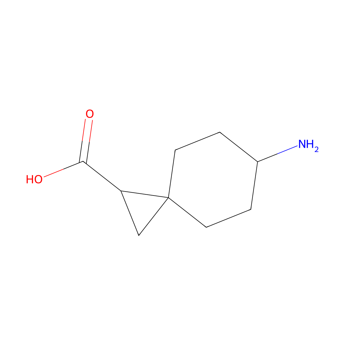 6-Aminospiro[2.5]octane-1-carboxylic acid molecular structure, CAS 1785481-07-3