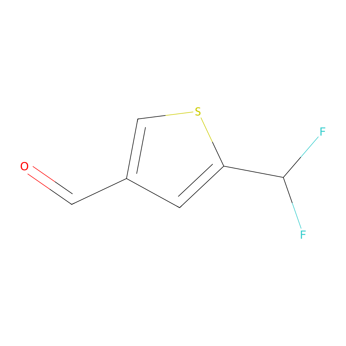 5-(Difluoromethyl)thiophene-3-carbaldehyde molecular structure, CAS 1785484-44-7
