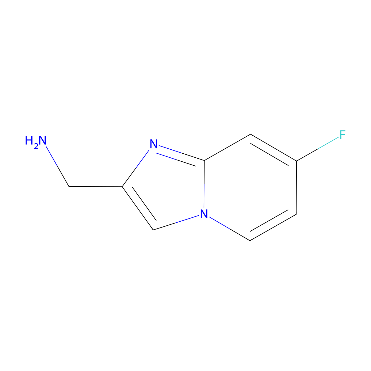 (7-Fluoroimidazo[1,2-a]pyridin-2-yl)methanamine molecular structure, CAS 1785486-82-9