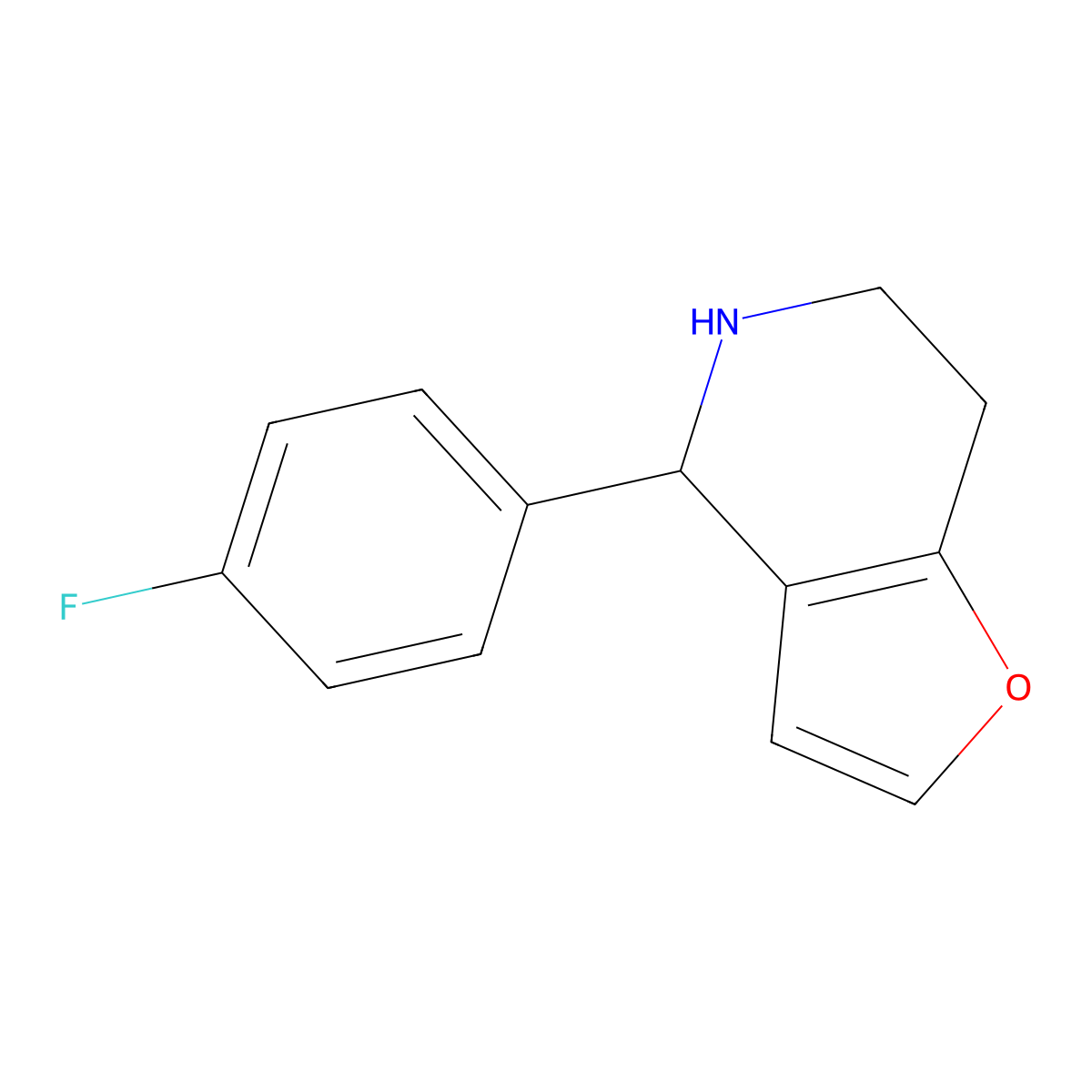 4-(4-Fluorophenyl)-4H,5H,6H,7H-furo[3,2-C]pyridine molecular structure, CAS 1785487-31-1