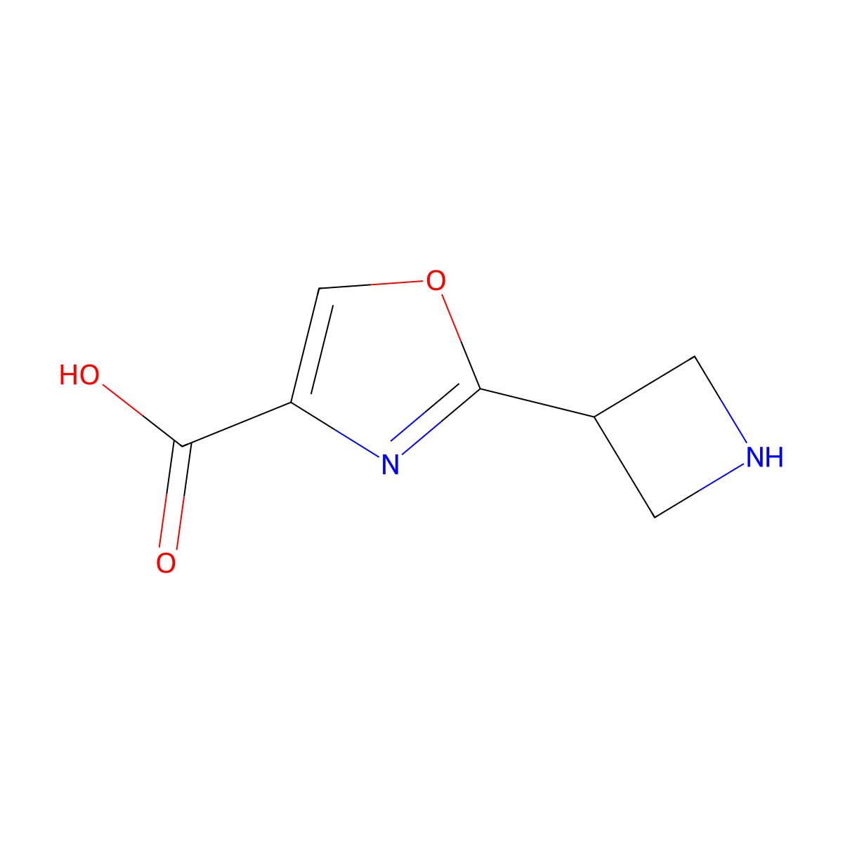 2-(Azetidin-3-yl)-1,3-oxazole-4-carboxylic acid molecular structure, CAS 1785494-19-0