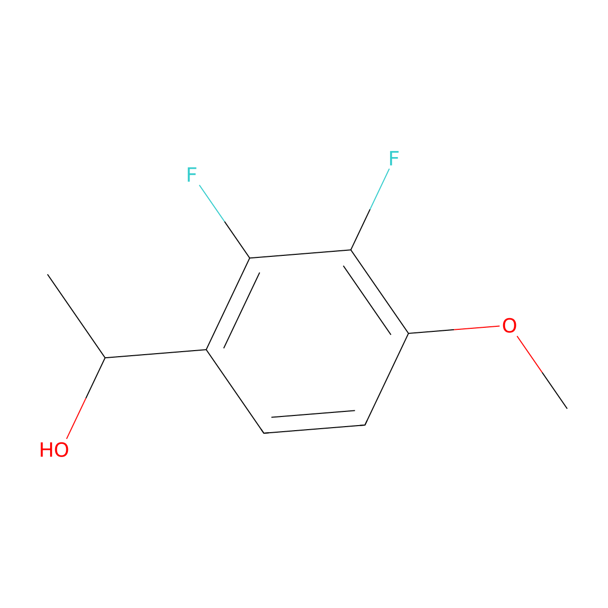 1-(2,3-Difluoro-4-methoxyphenyl)ethanol molecular structure, CAS 1785498-52-3