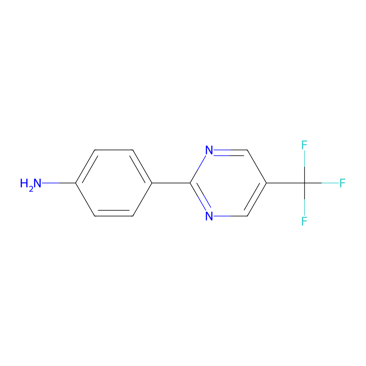 4-(5-(Trifluoromethyl)pyrimidin-2-yl)aniline molecular structure, CAS 1785503-75-4