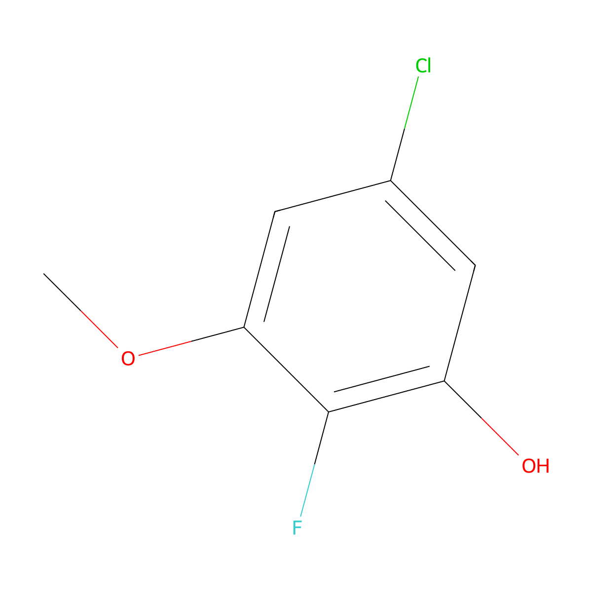 5-Chloro-2-fluoro-3-methoxyphenol molecular structure, CAS 1785505-25-0