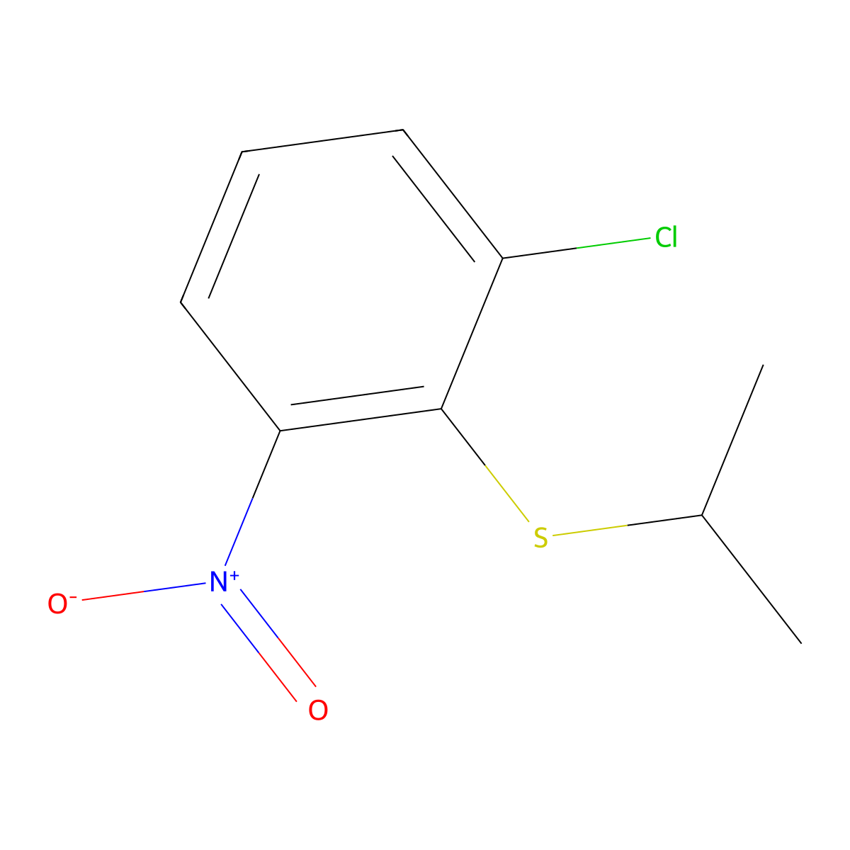 1-Chloro-3-nitro-2-(propan-2-ylsulfanyl)benzene molecular structure, CAS 178551-27-4