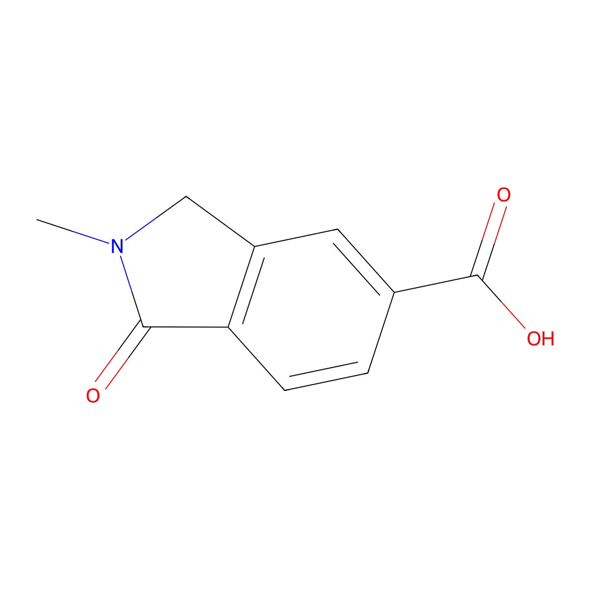 2-Methyl-1-oxo-2,3-dihydro-1H-isoindole-5-carboxylic acid molecular structure, CAS 1785513-65-6