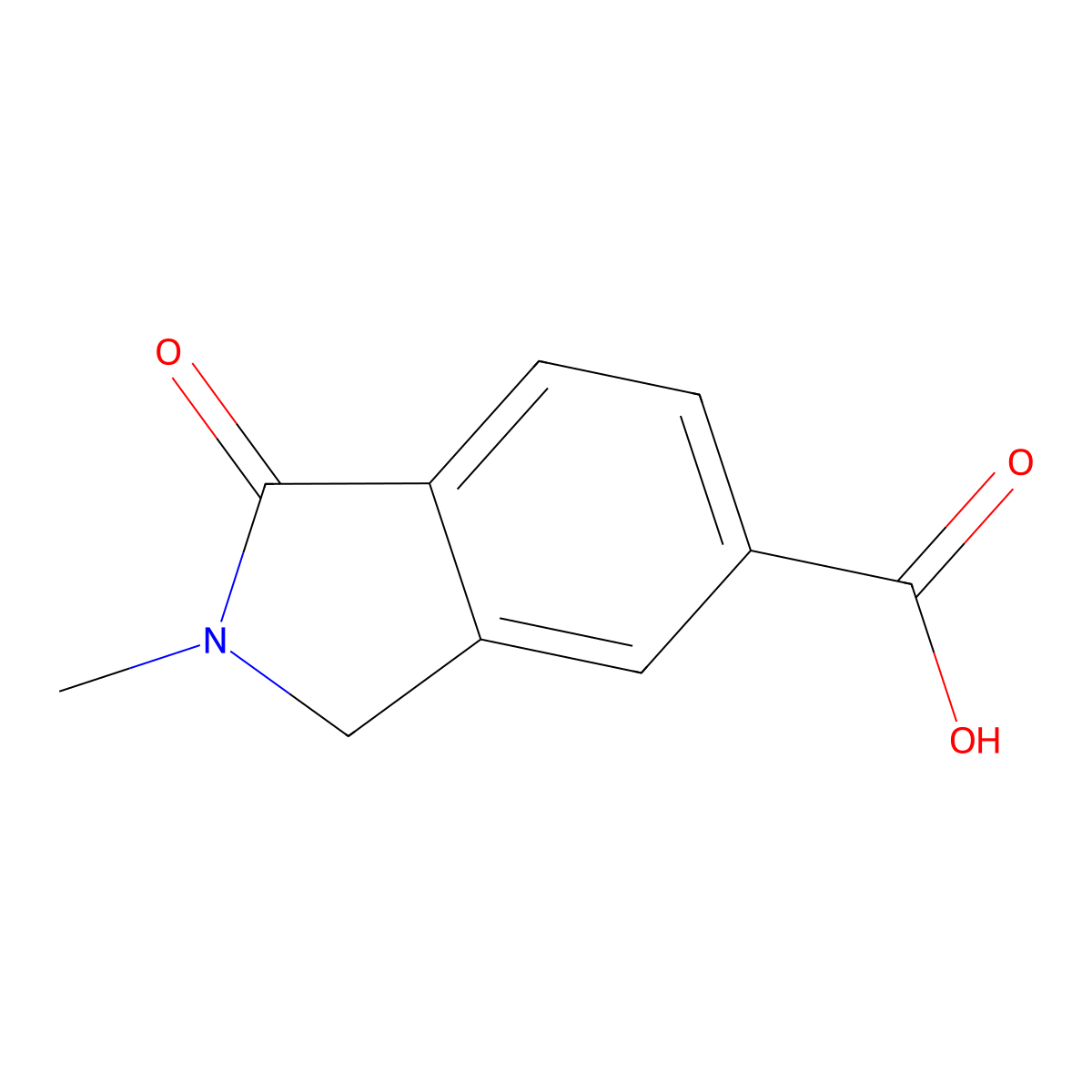 2-Methyl-1-oxo-2,3-dihydro-1H-isoindole-5-carboxylic acid molecular structure, CAS 1785513-65-6
