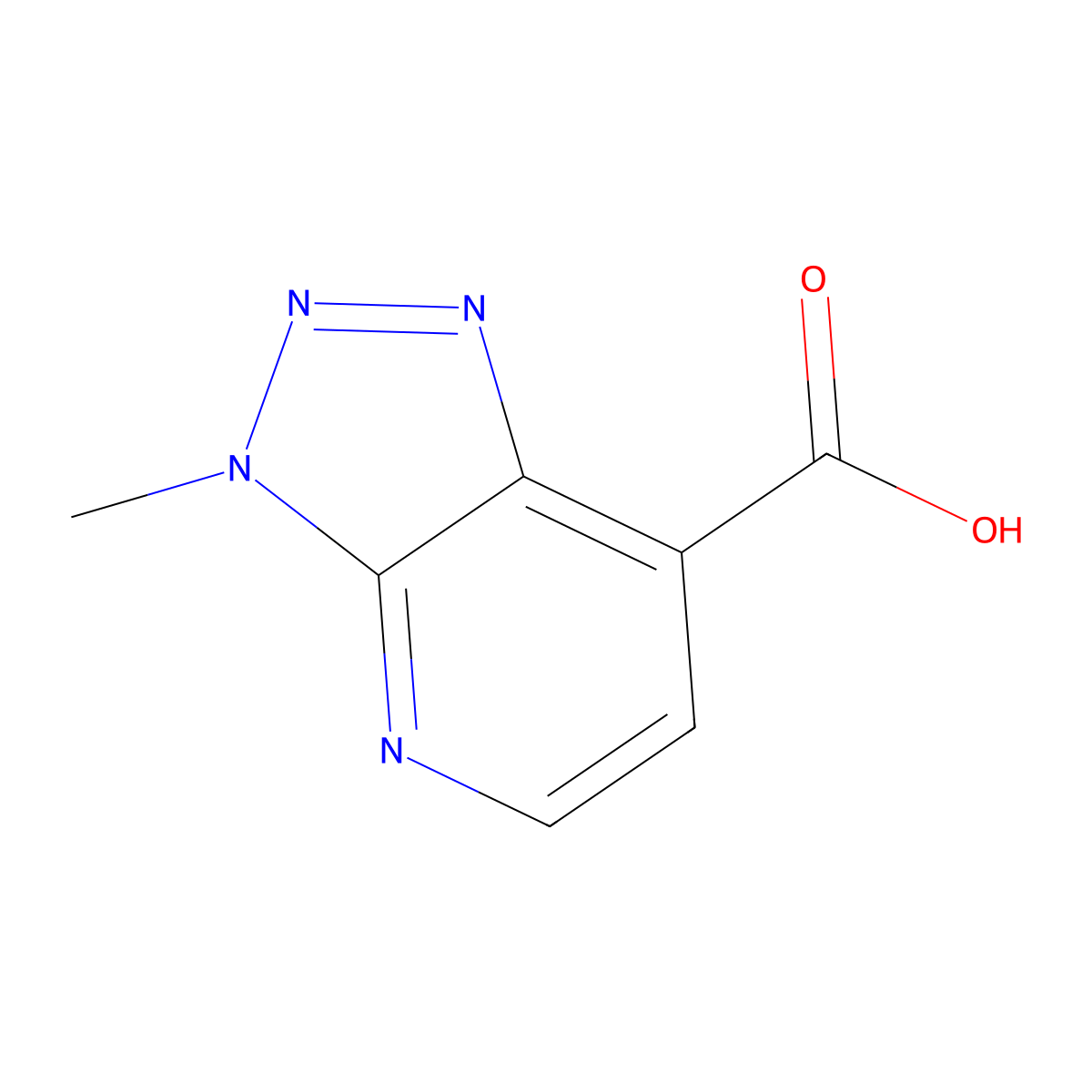 3-methyl-3H-[1,2,3]triazolo[4,5-b]pyridine-7-carboxylic acid molecular structure, CAS 1785515-89-0