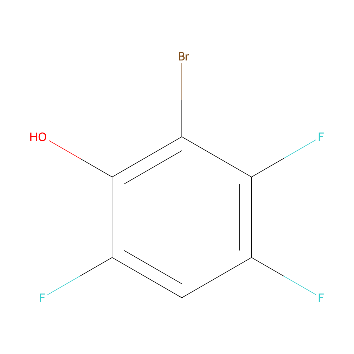 2-Bromo-3,4,6-trifluorophenol molecular structure, CAS 1785516-22-4