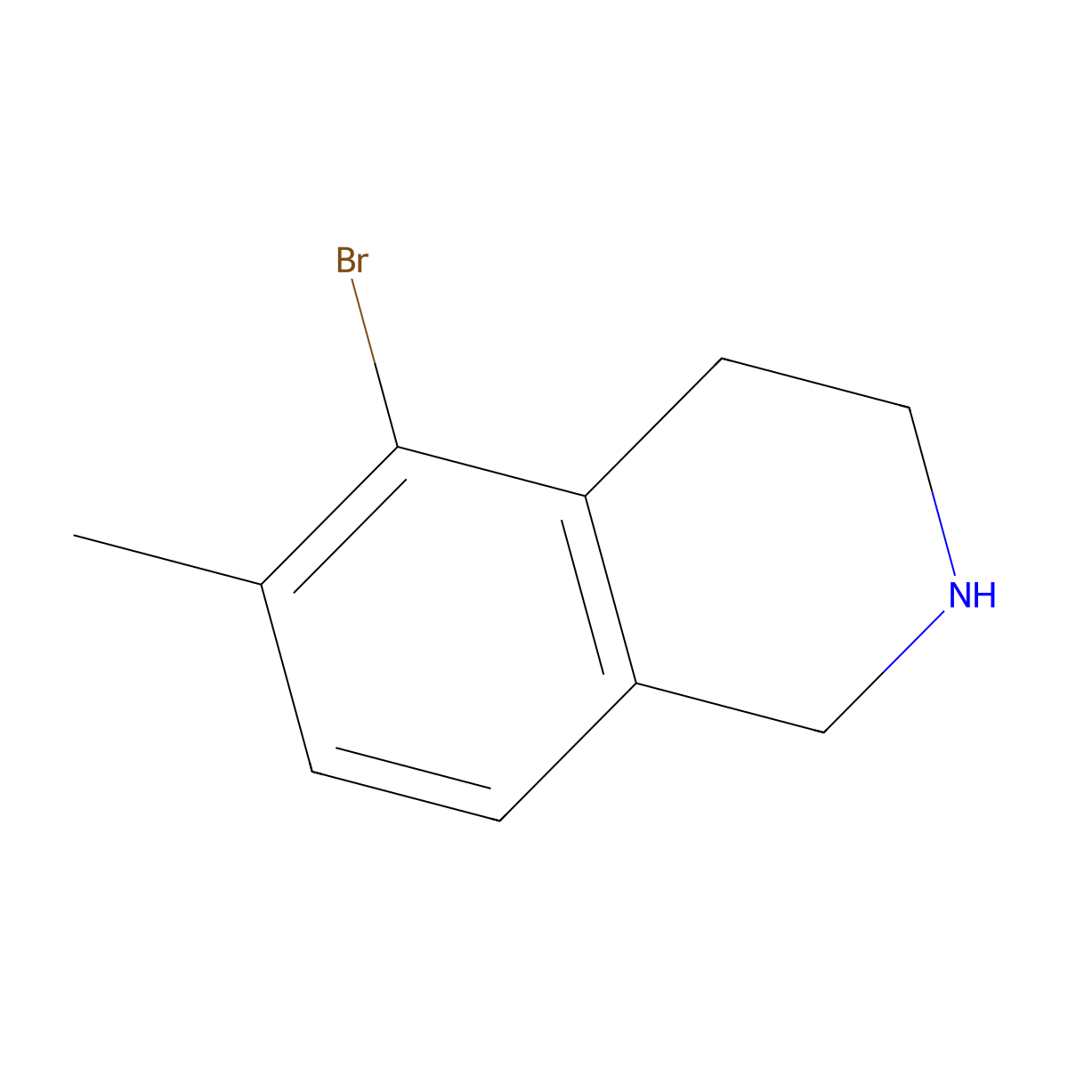 5-Bromo-6-methyl-1,2,3,4-tetrahydroisoquinoline molecular structure, CAS 1785521-60-9