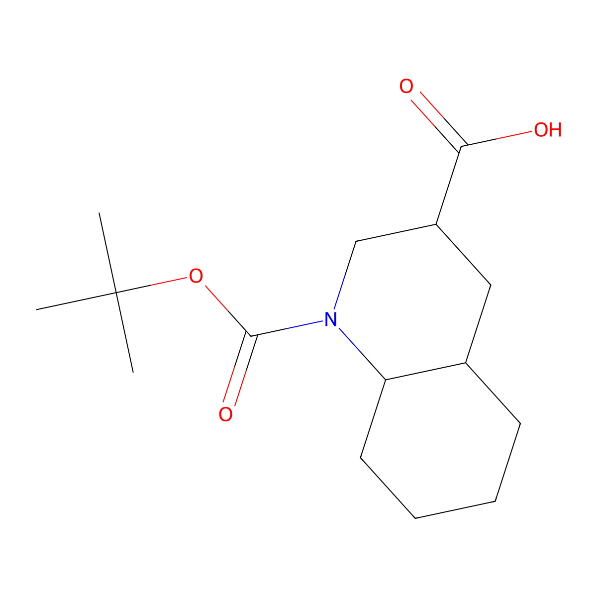 1-[(tert-butoxy)carbonyl]-decahydroquinoline-3-carboxylicacid,Mixtureofdiastereomers molecular structure, CAS 1785522-32-8
