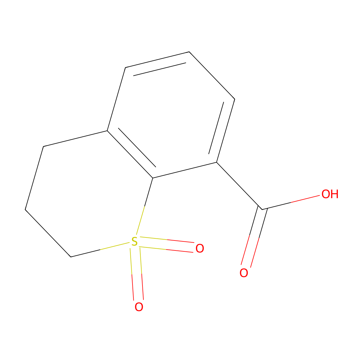 1,1-dioxo-3,4-dihydro-2H-1lambda6-benzothiopyran-8-carboxylic acid molecular structure, CAS 1785527-55-0