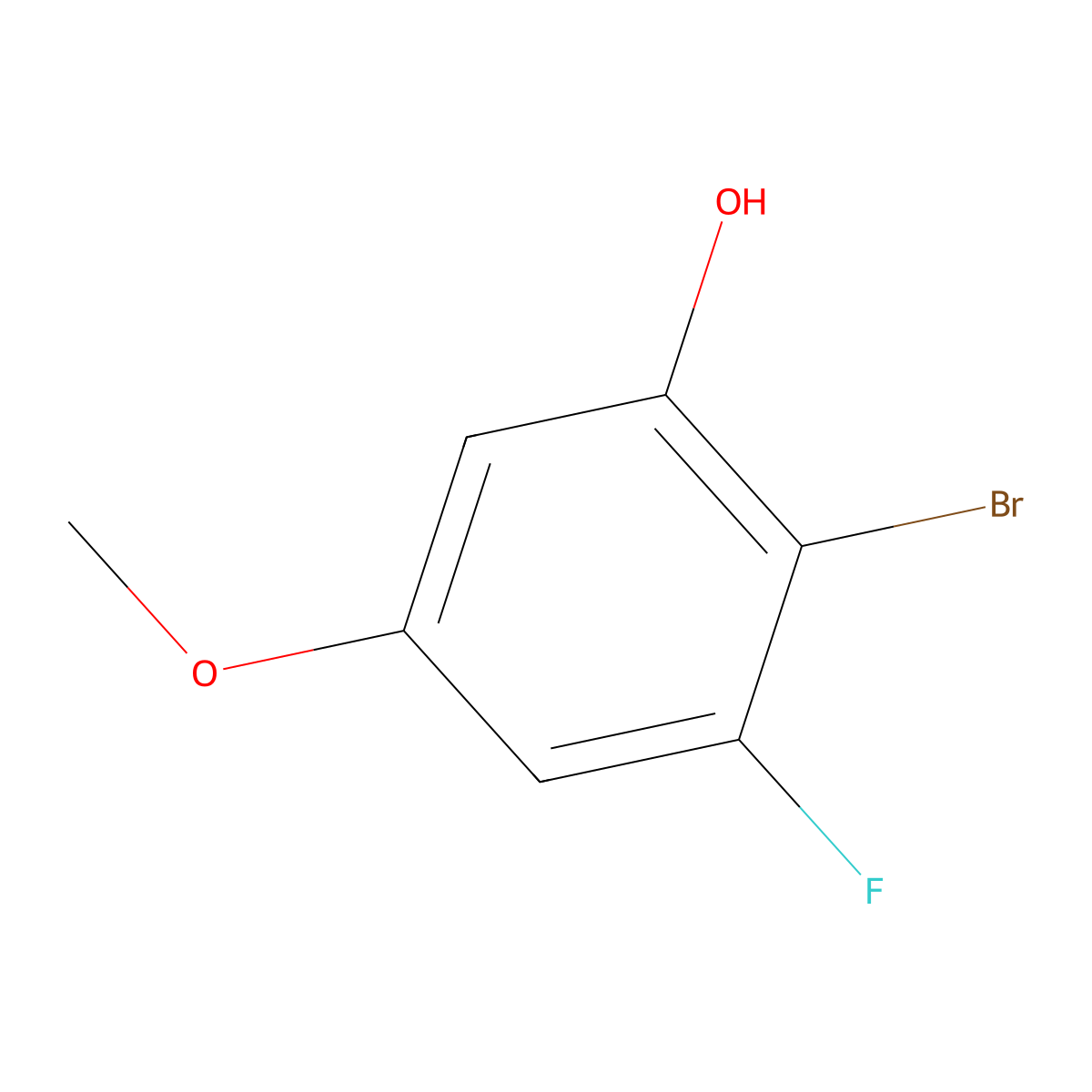 2-Bromo-3-fluoro-5-methoxyphenol molecular structure, CAS 1785528-41-7