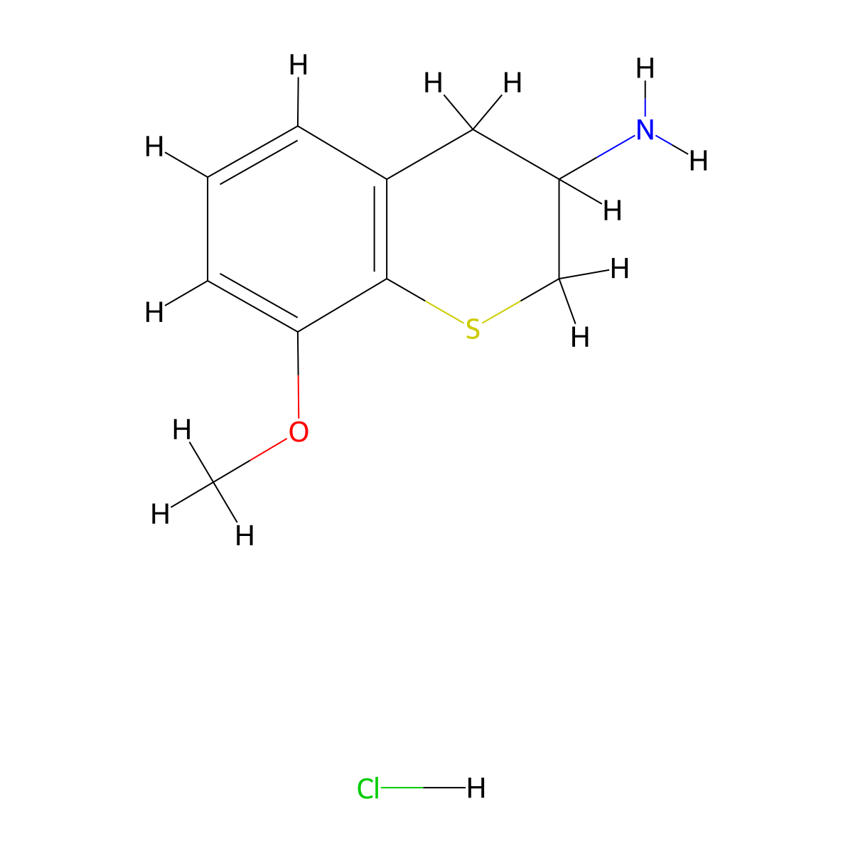8-Methoxy-thiochroman-3-ylamine hydrochloride molecular structure, CAS 178553-33-8