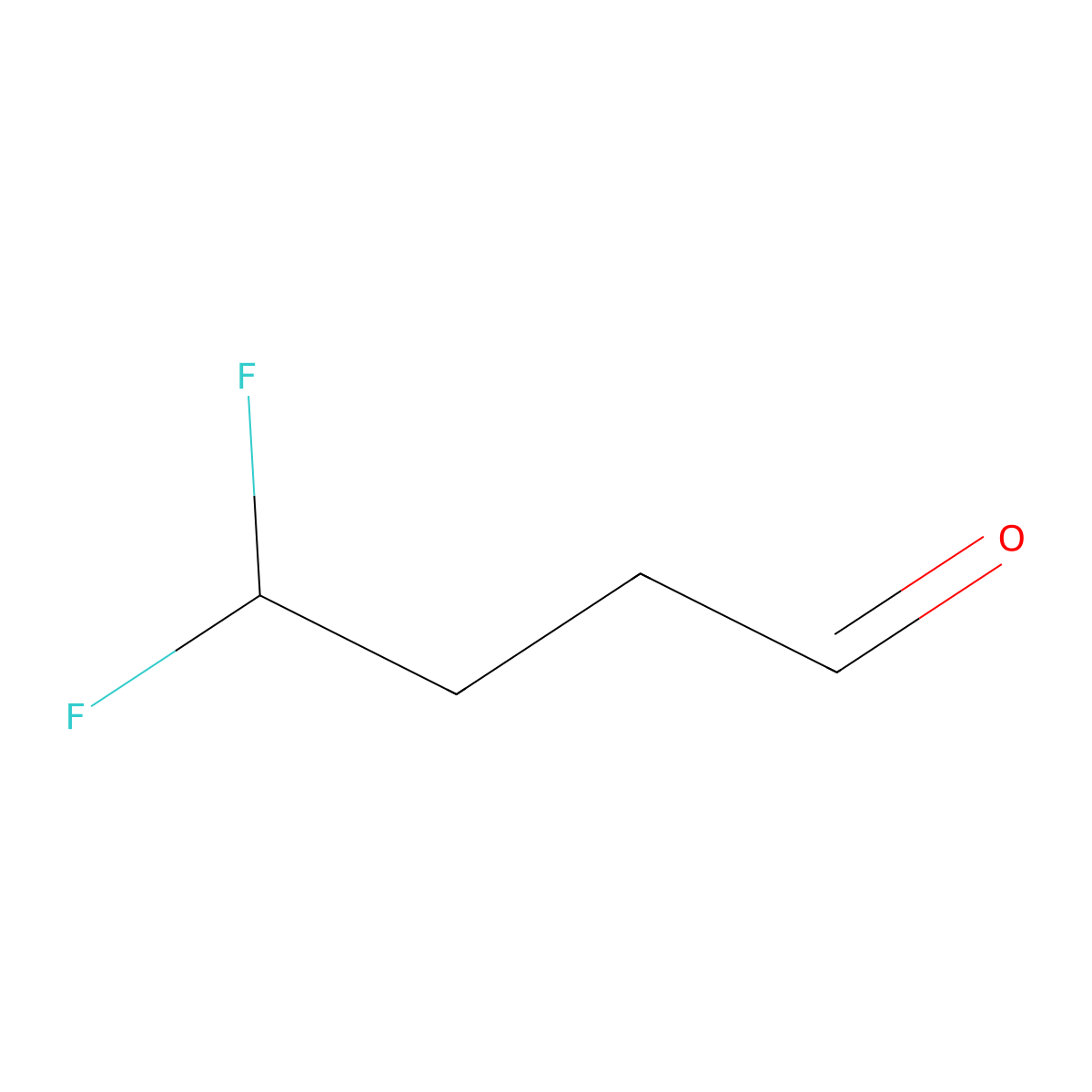 4,4-Difluorobutanal molecular structure, CAS 1785532-42-4