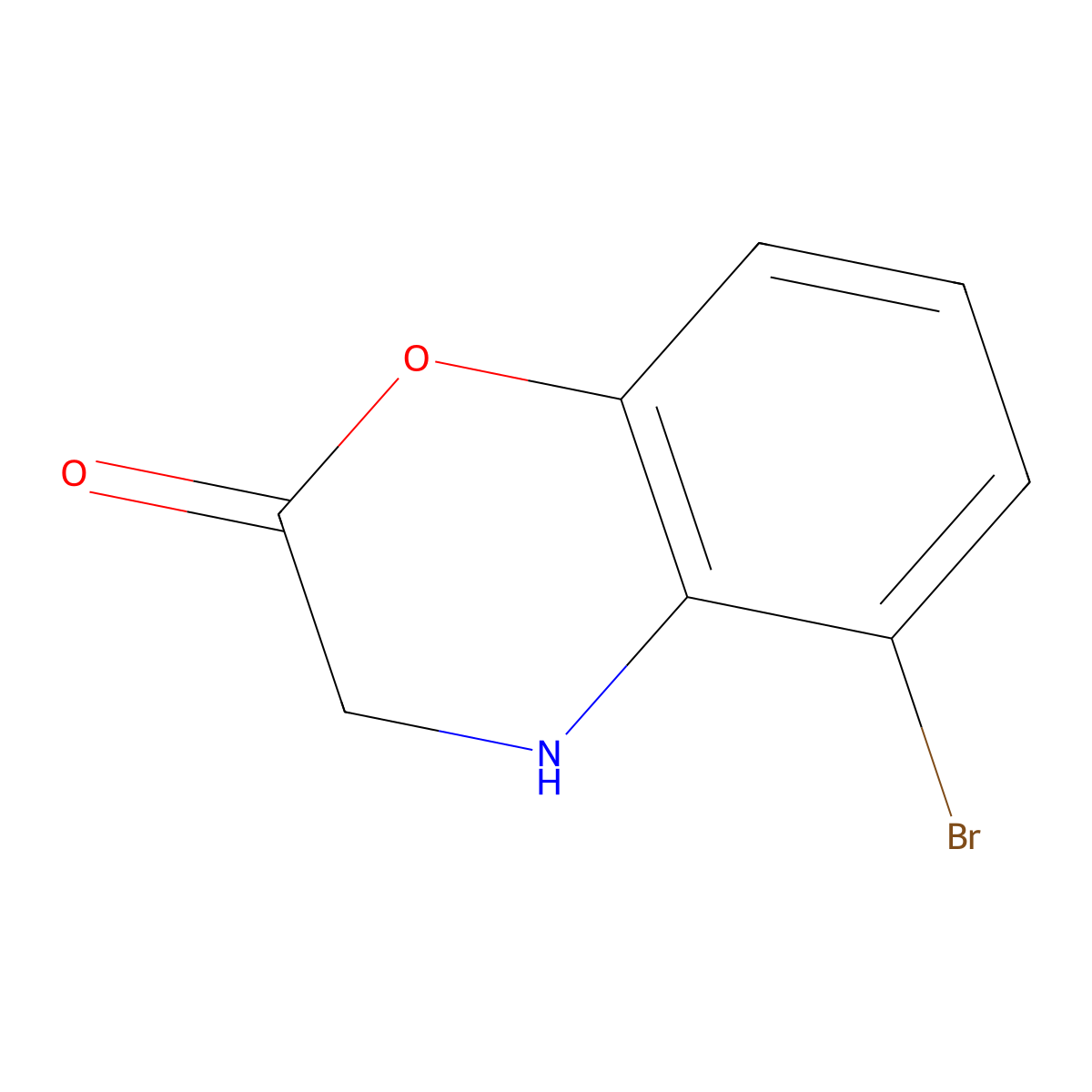 5-Bromo-3,4-dihydro-1,4-benzoxazin-2-one molecular structure, CAS 1785533-37-0