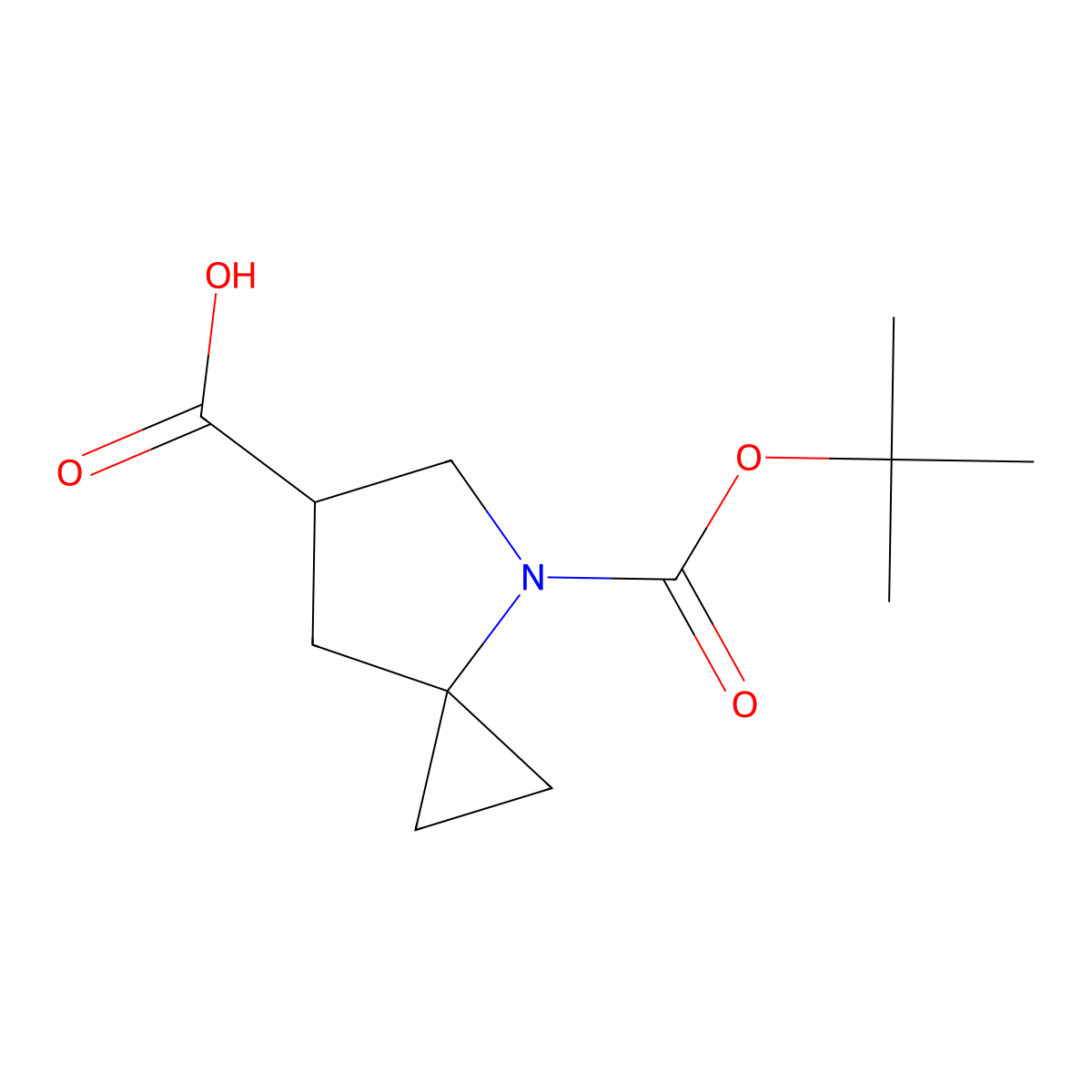 4-[(Tert-butoxy)carbonyl]-4-azaspiro[2.4]heptane-6-carboxylic acid molecular structure, CAS 1785534-09-9