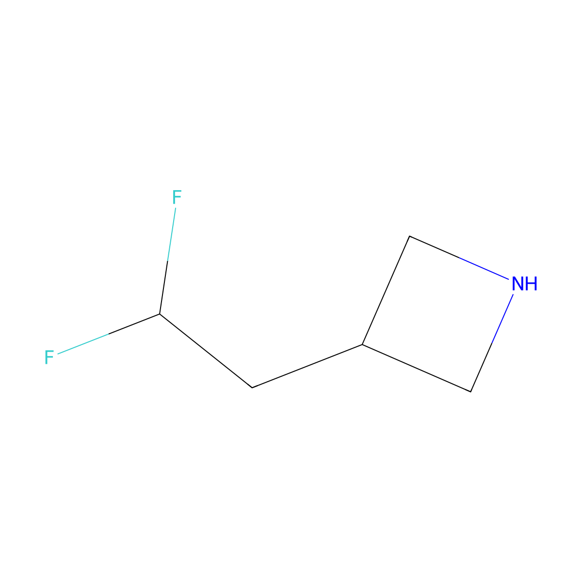 3-(2,2-Difluoroethyl)azetidine molecular structure, CAS 1785540-77-3