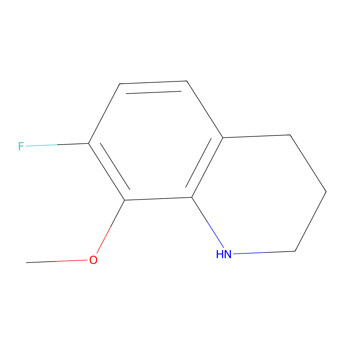7-Fluoro-8-methoxy-1,2,3,4-tetrahydroquinoline molecular structure, CAS 1785542-72-4