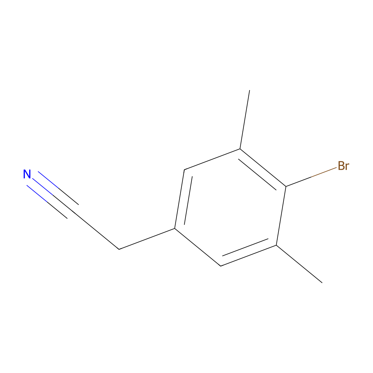 2-(4-Bromo-3,5-dimethylphenyl)acetonitrile molecular structure, CAS 1785543-84-1