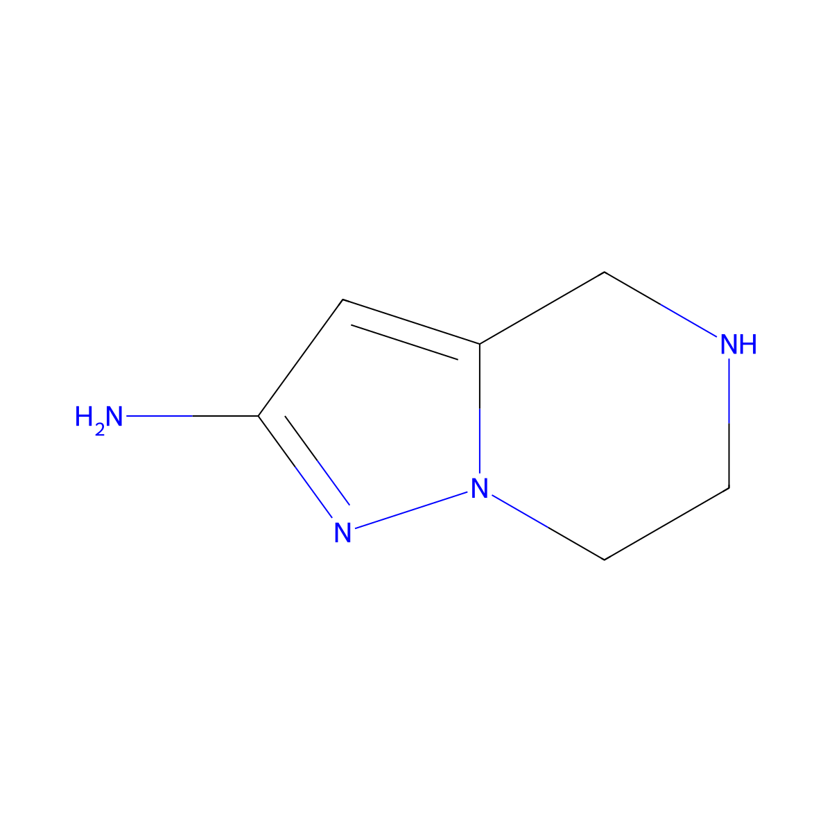 4H,5H,6H,7H-pyrazolo[1,5-a]pyrazin-2-amine molecular structure, CAS 1785544-01-5
