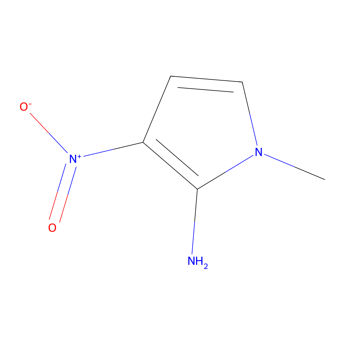 1-Methyl-3-nitro-1H-pyrrol-2-amine molecular structure, CAS 1785545-29-0