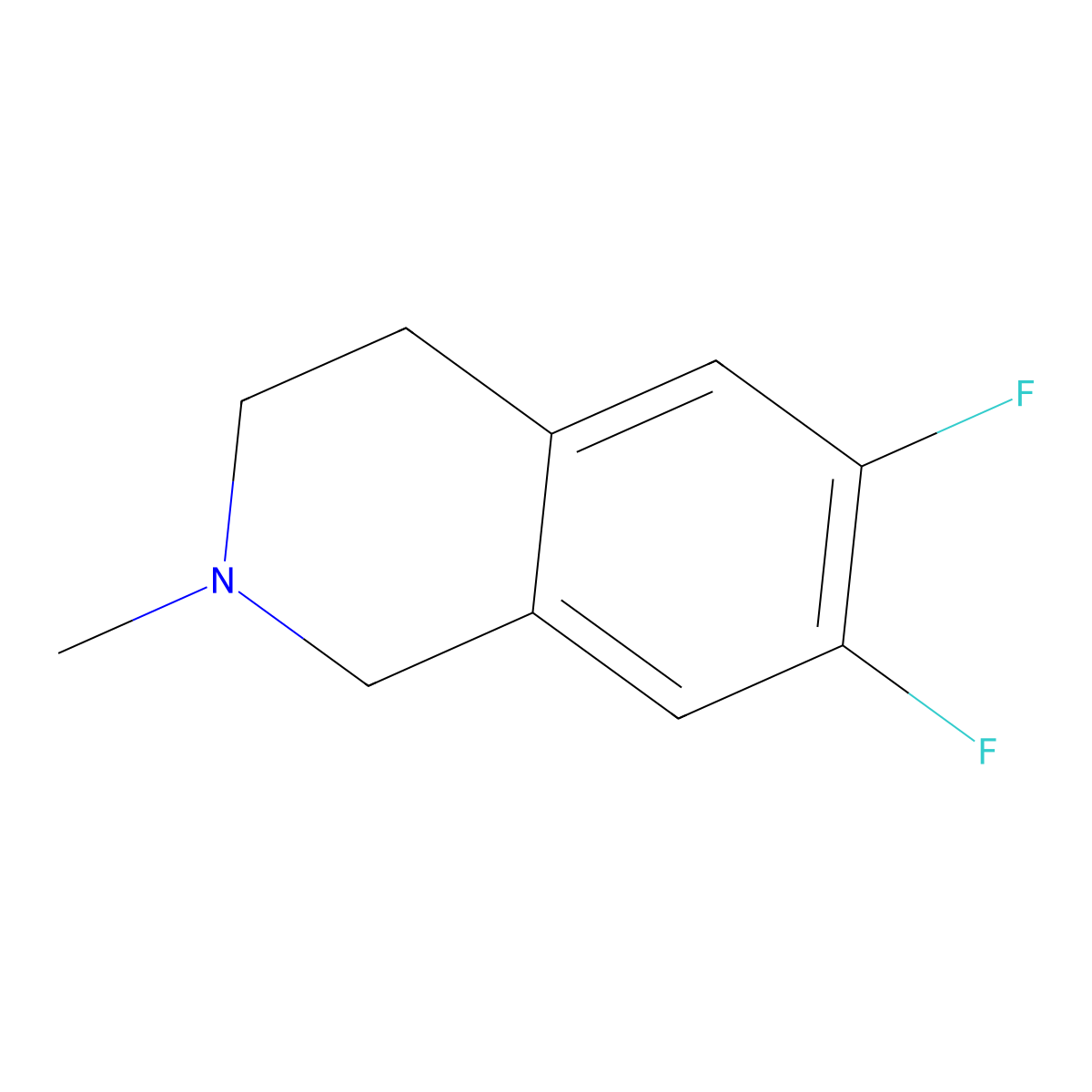 6,7-Difluoro-2-methyl-1,2,3,4-tetrahydroisoquinoline molecular structure, CAS 1785547-08-1