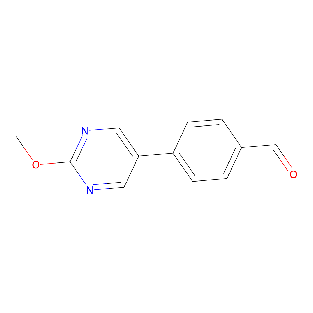4-(2-Methoxypyrimidin-5-yl)benzaldehyde molecular structure, CAS 1785548-22-2