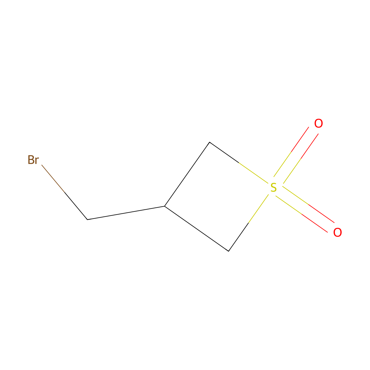 3-(Bromomethyl)-1lambda6-thietane-1,1-dione molecular structure, CAS 1785550-68-6
