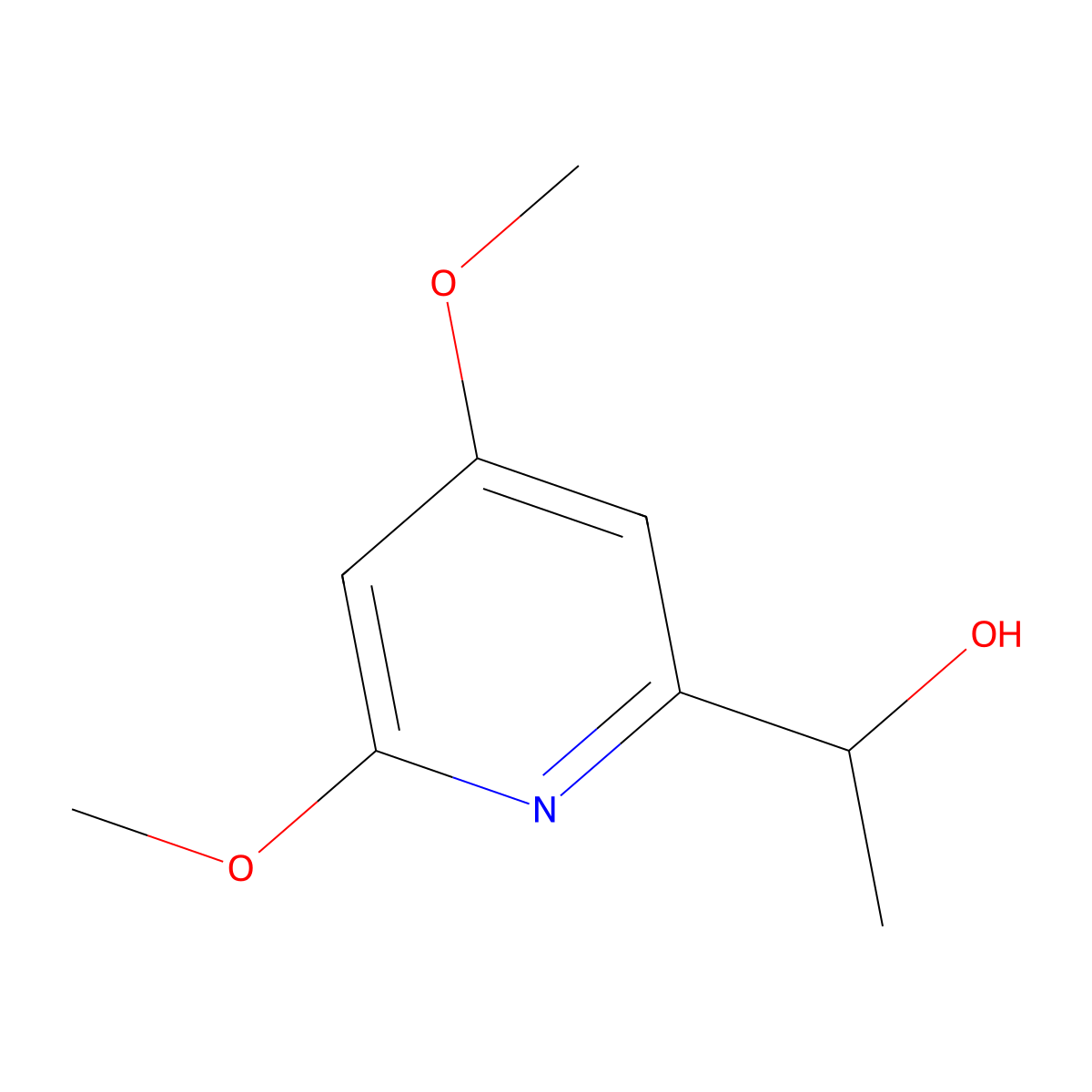 1-(4,6-Dimethoxypyridin-2-yl)ethanol molecular structure, CAS 1785556-21-9