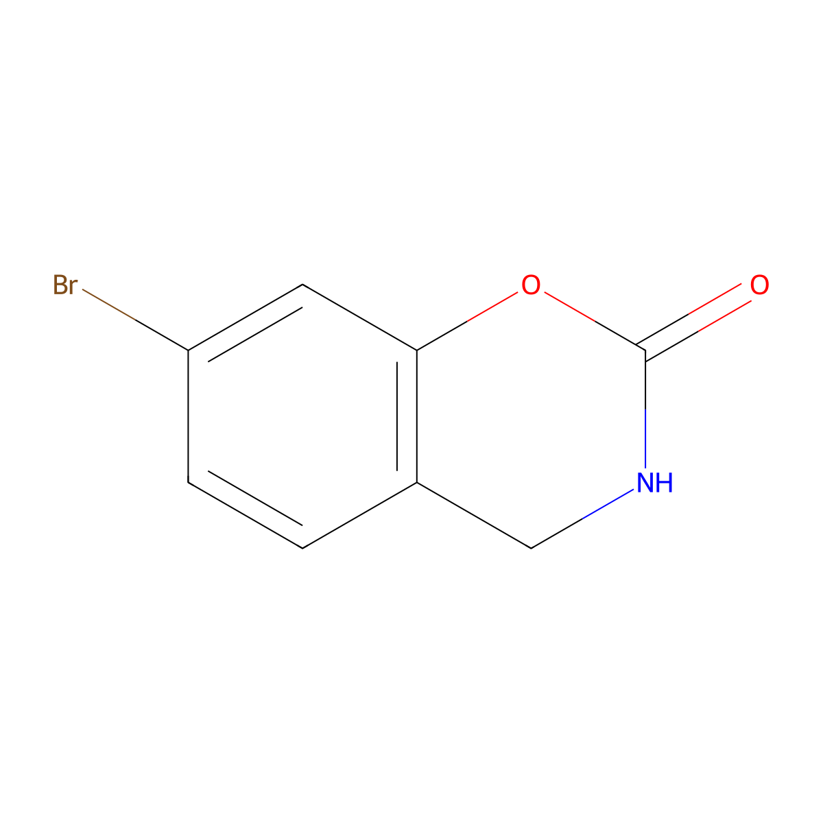 7-bromo-3,4-dihydro-2H-1,3-benzoxazin-2-one molecular structure, CAS 1785556-35-5