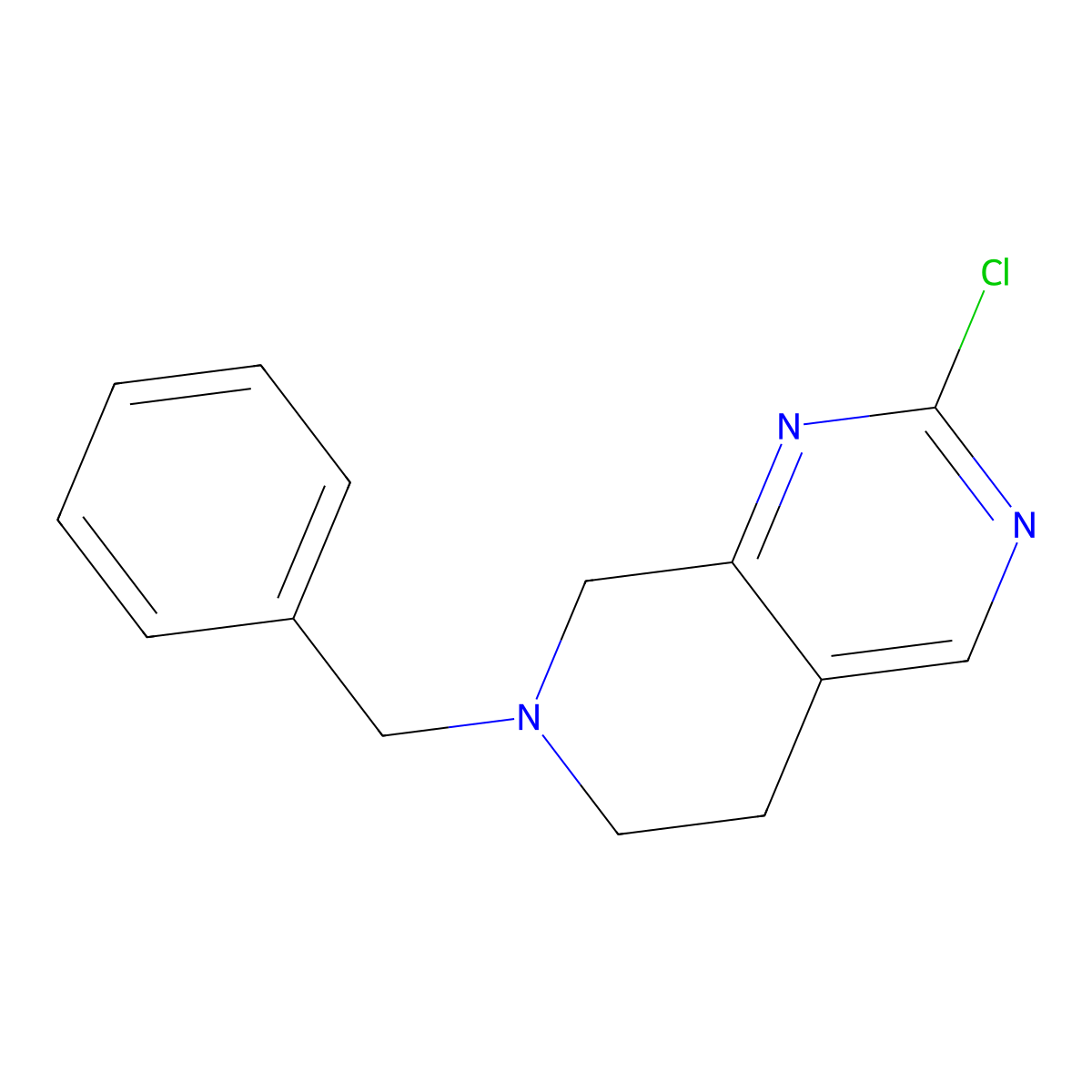 7-Benzyl-2-chloro-5,6,7,8-tetrahydropyrido[3,4-d]pyrimidine molecular structure, CAS 1785556-87-7
