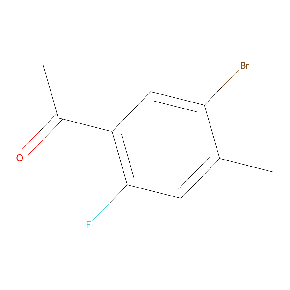 5'-Bromo-2'-fluoro-4'-methylacetophenone molecular structure, CAS 1785558-45-3