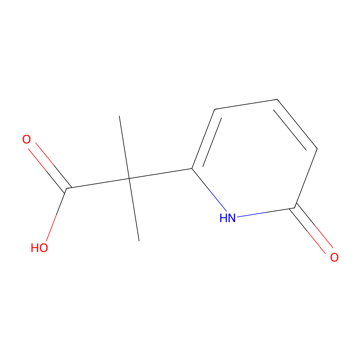 2-Methyl-2-(6-oxo-1,6-dihydropyridin-2-yl)propanoic acid molecular structure, CAS 1785560-03-3