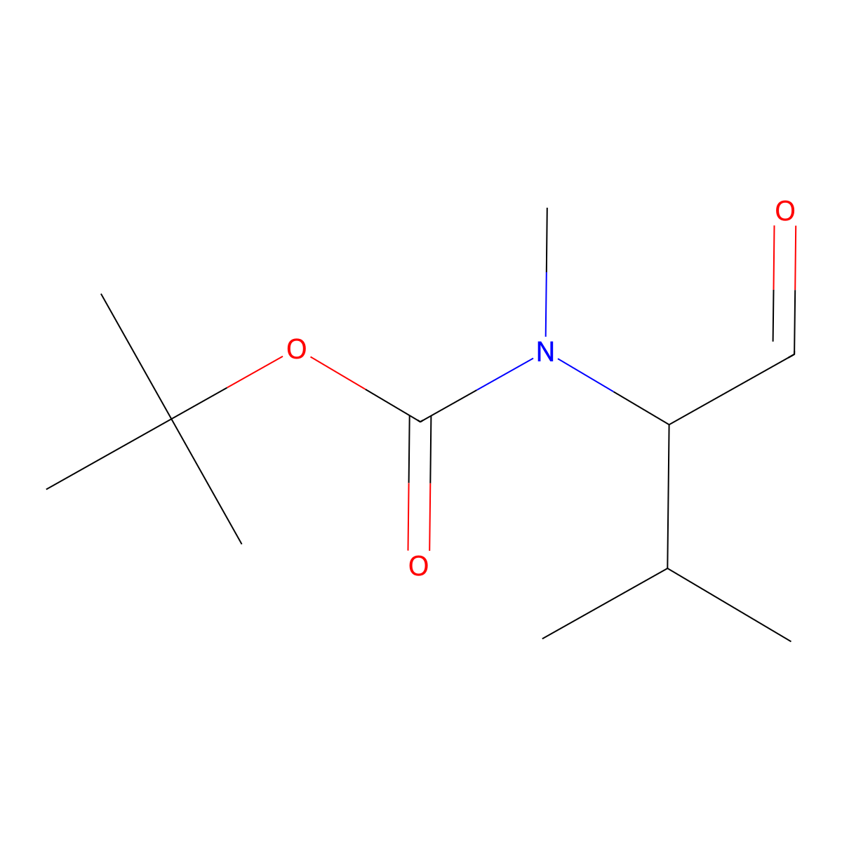 tert-butyl N-methyl-N-(3-methyl-1-oxobutan-2-yl)carbamate molecular structure, CAS 1785560-13-5