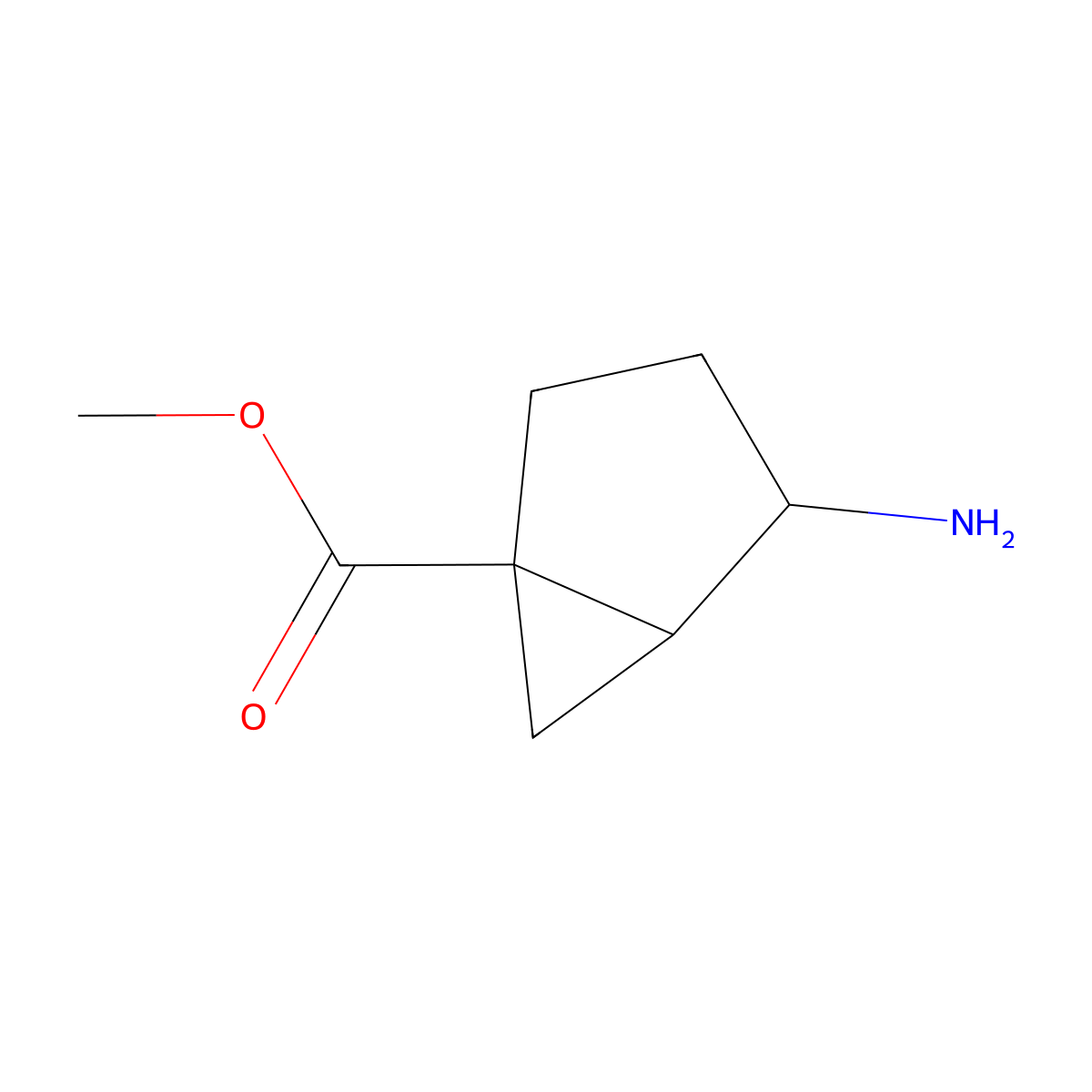 Methyl 4-aminobicyclo[3.1.0]hexane-1-carboxylate molecular structure, CAS 1785562-14-2