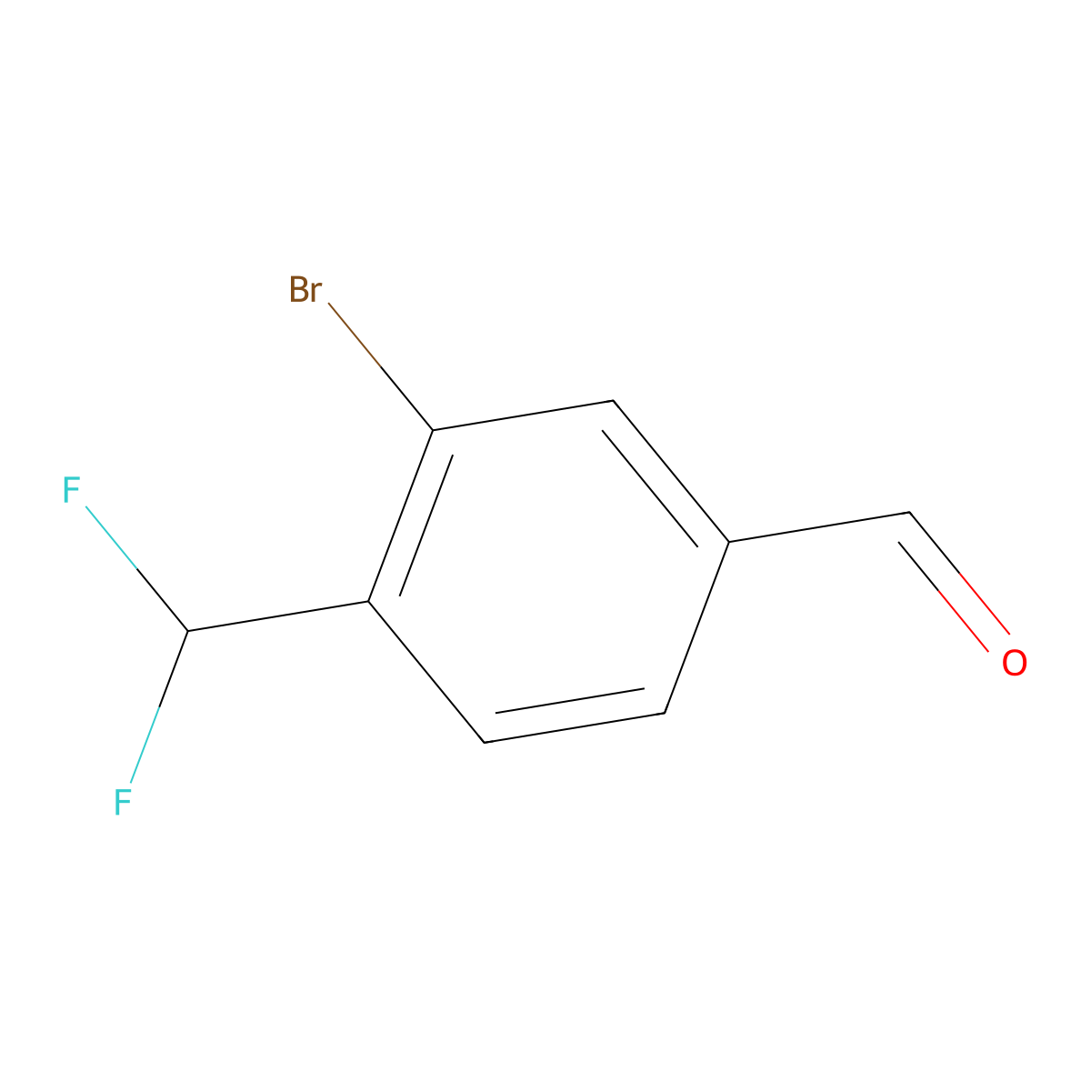 3-Bromo-4-(difluoromethyl)benzaldehyde molecular structure, CAS 1785562-97-1