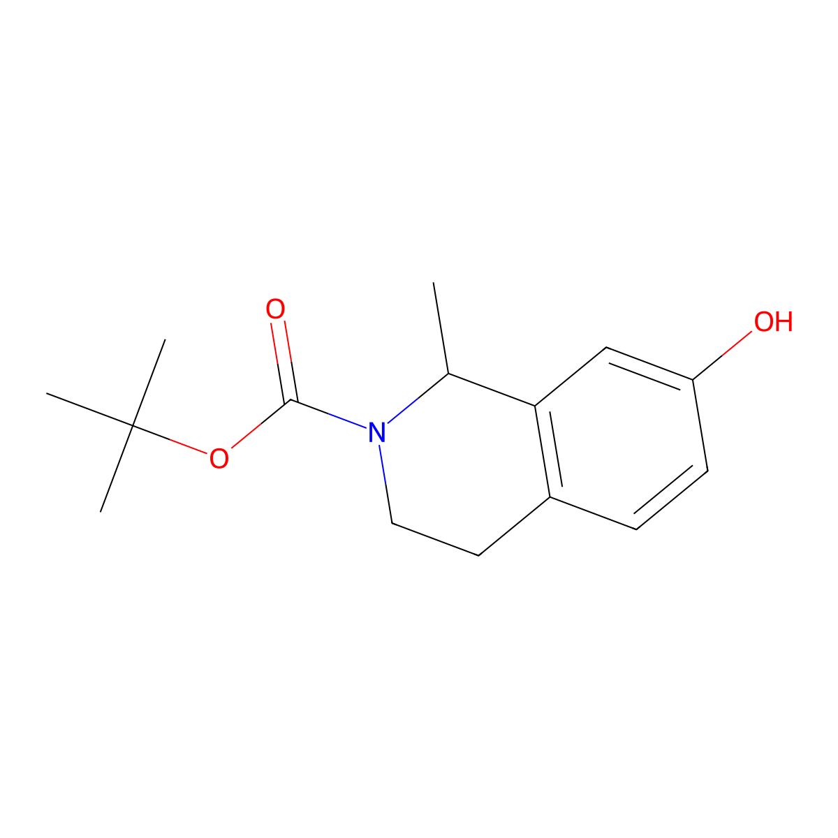 tert-butyl 7-hydroxy-1-methyl-3,4-dihydroisoquinoline-2(1H)-carboxylate molecular structure, CAS 1785566-18-8