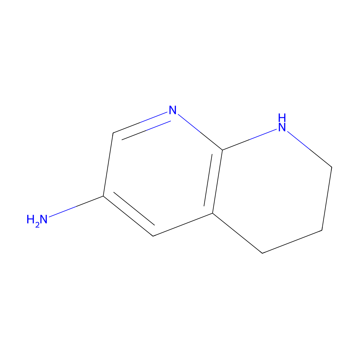 5,6,7,8-Tetrahydro-1,8-naphthyridin-3-amine molecular structure, CAS 1785567-53-4