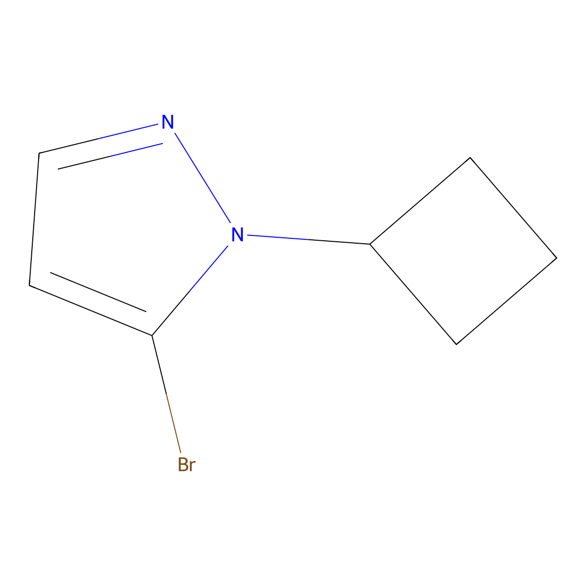 5-Bromo-1-cyclobutyl-1H-Pyrazole molecular structure, CAS 1785567-66-9