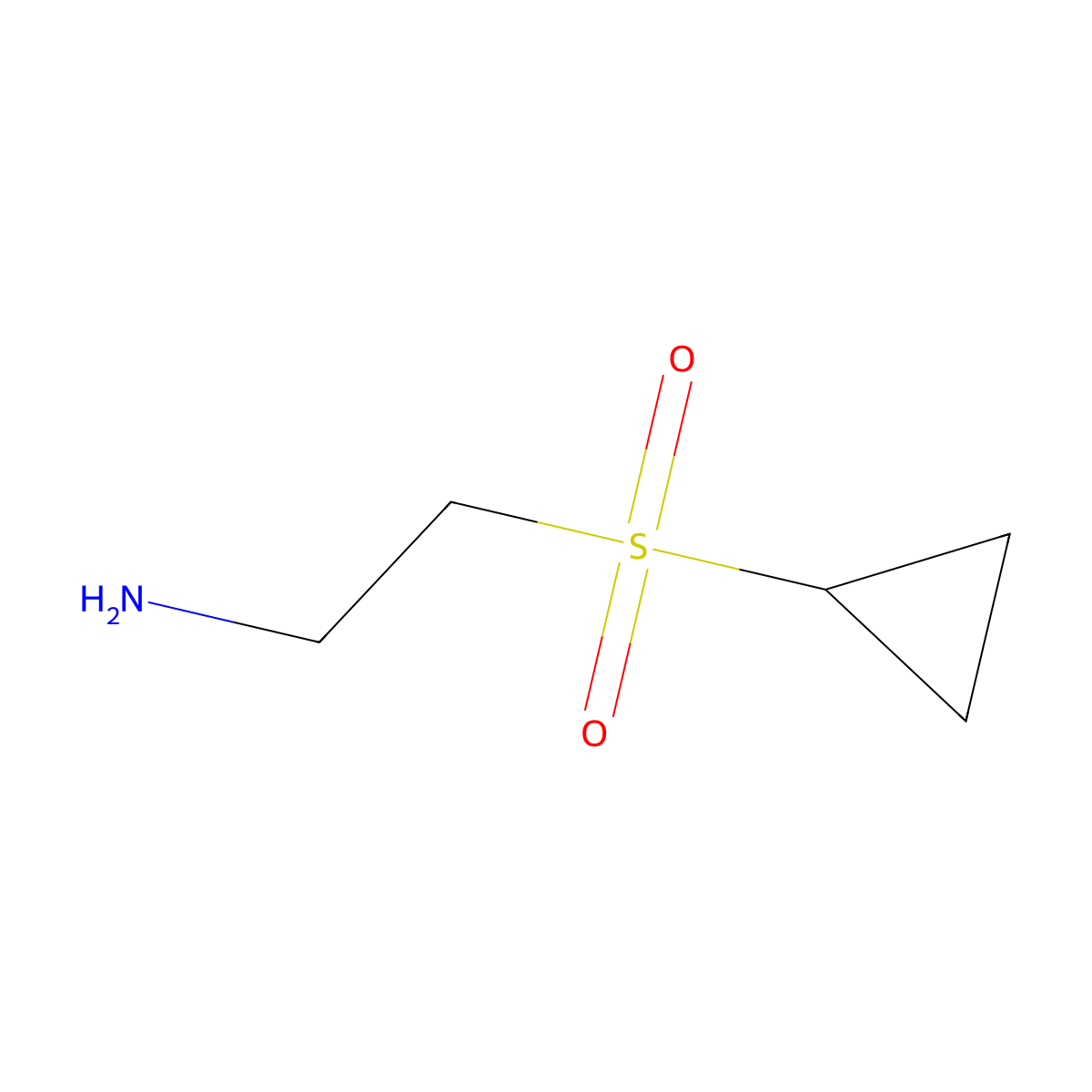 2-(Cyclopropanesulfonyl)ethan-1-amine molecular structure, CAS 1785567-72-7