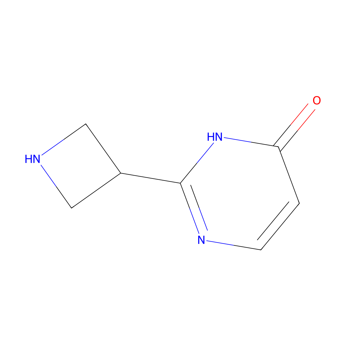 2-(Azetidin-3-yl)-3,4-dihydropyrimidin-4-one molecular structure, CAS 1785567-93-2
