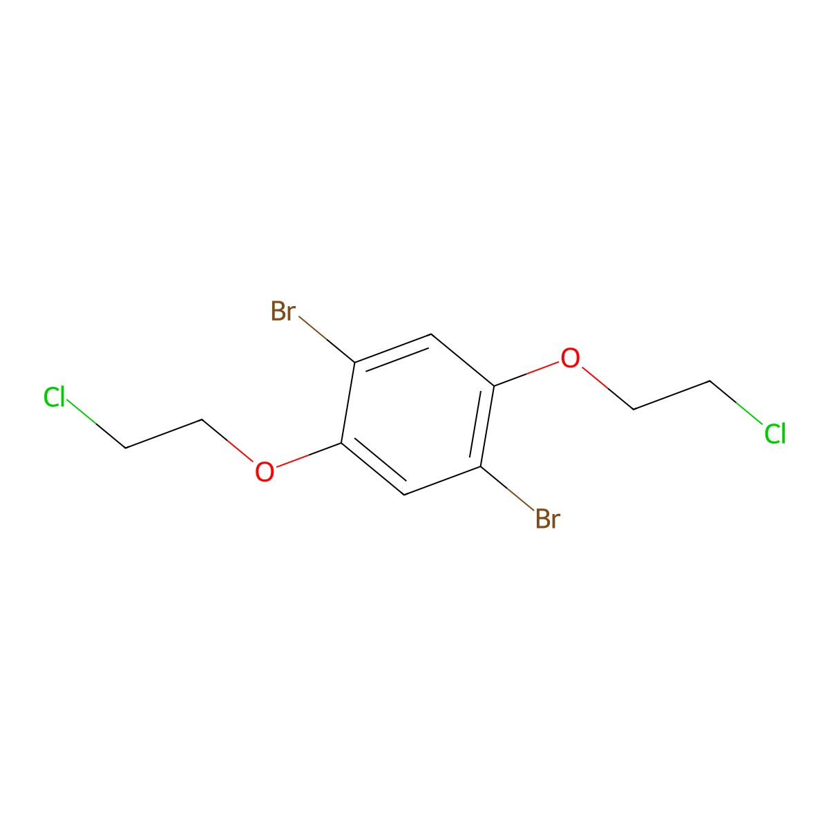 1,4-Dibromo-2,5-bis(2-chloroethoxy)benzene molecular structure, CAS 178557-12-5