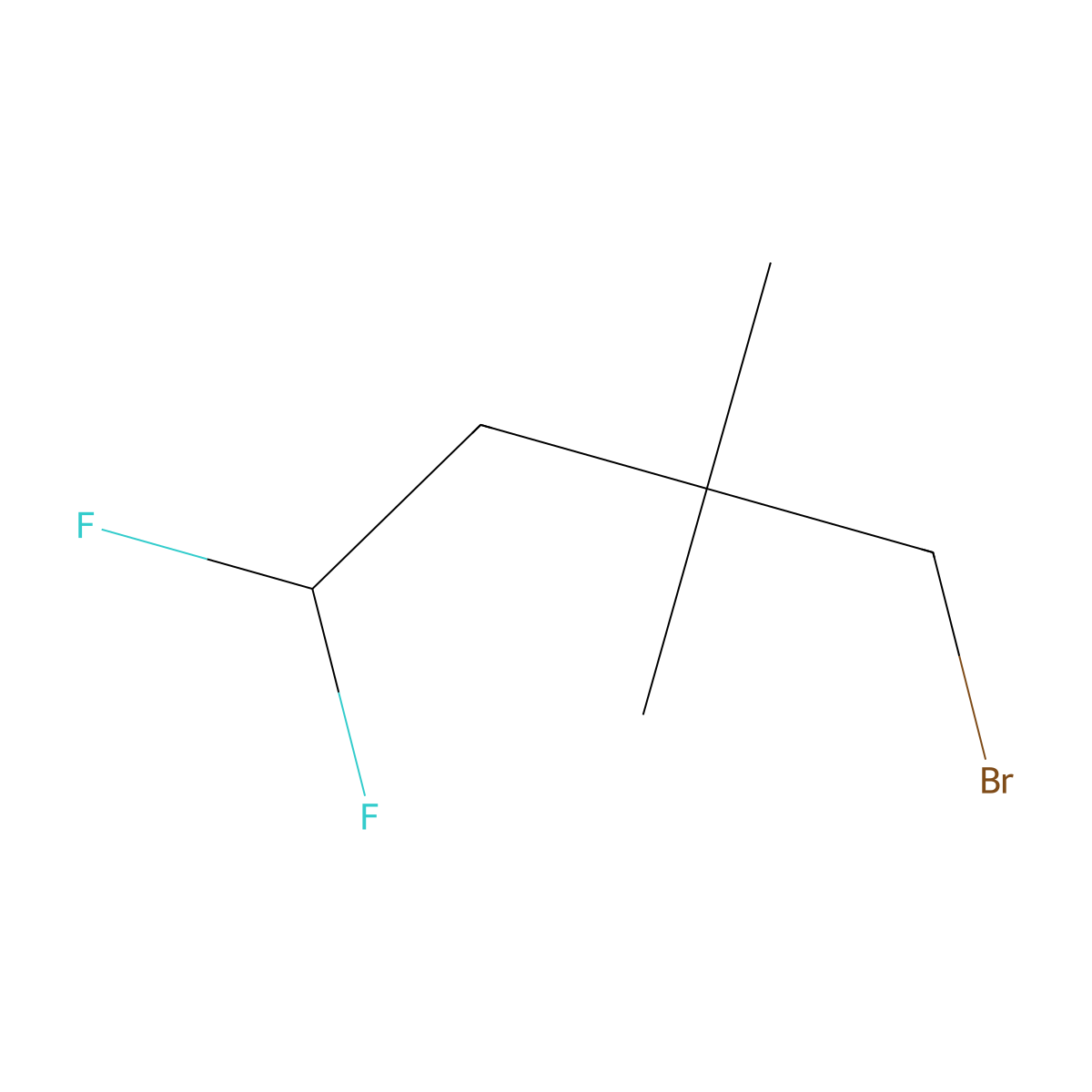 4-Bromo-1,1-difluoro-3,3-dimethylbutane molecular structure, CAS 1785570-41-3