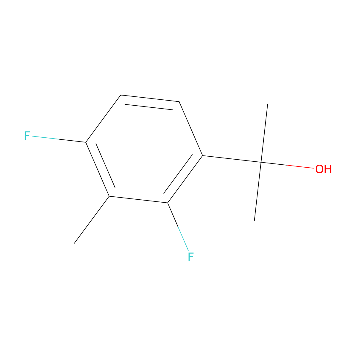 2,4-Difluoro-alpha,alpha,3-trimethylbenZenemethanol molecular structure, CAS 1785572-76-0