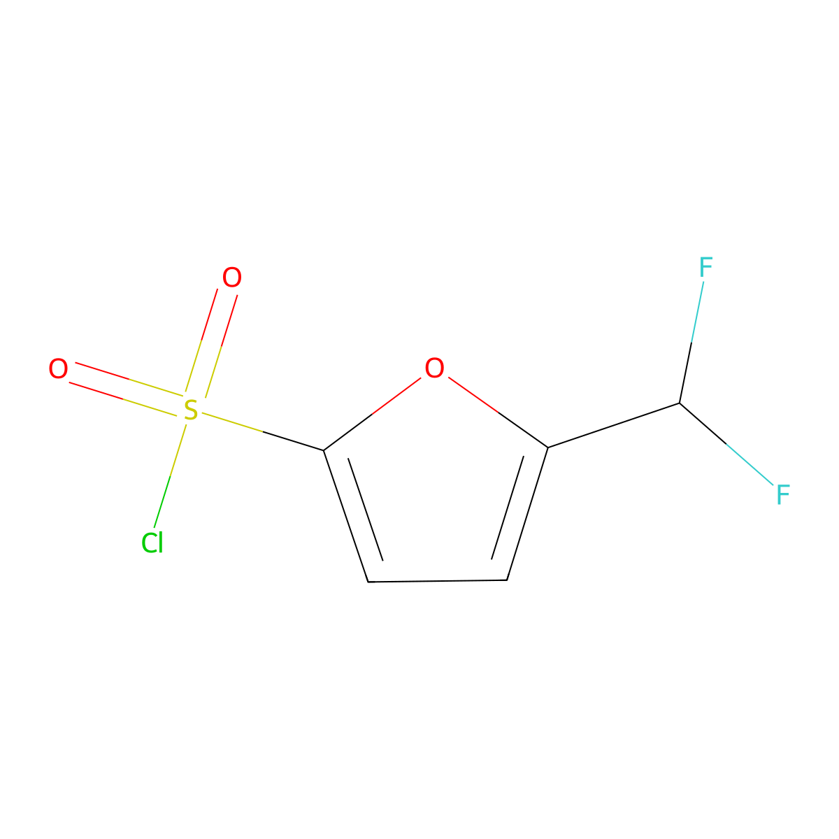 5-(Difluoromethyl)furan-2-sulfonyl chloride molecular structure, CAS 1785579-27-2