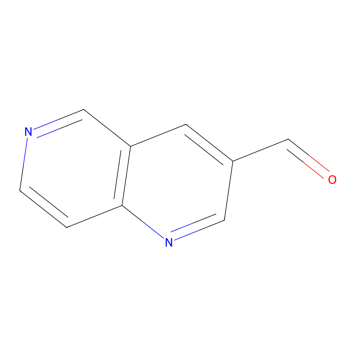 1,6-Naphthyridine-3-carbaldehyde molecular structure, CAS 1785580-02-0