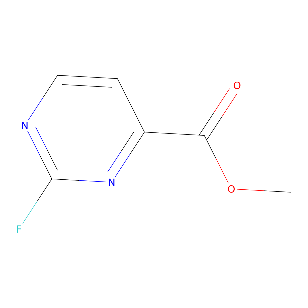 Methyl 2-fluoropyrimidine-4-carboxylate molecular structure, CAS 1785581-69-2