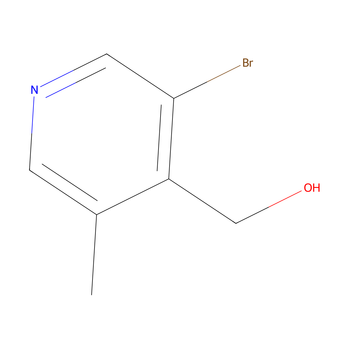 3-Bromo-5-methylpyridine-4-methanol molecular structure, CAS 1785583-70-1